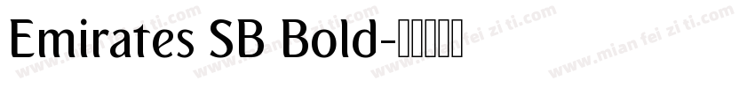 Emirates SB Bold字体转换